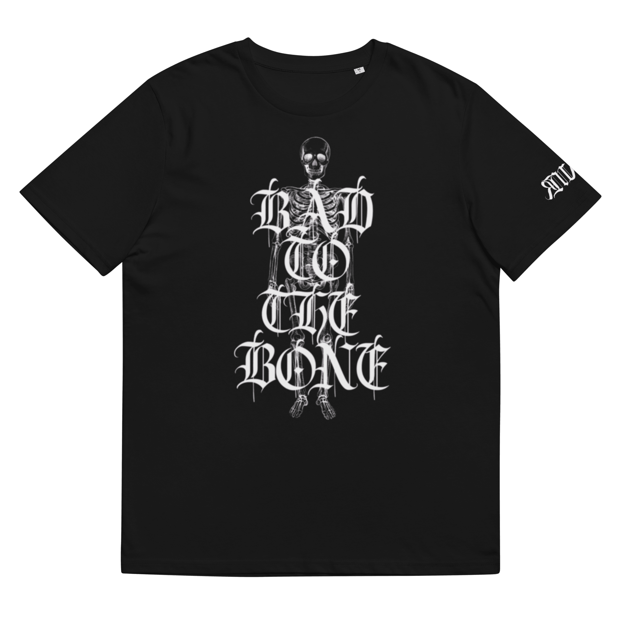 "Bad to the Bone" Unisex Bio - T-Shirt mit Rippkragen - rmnsz.store