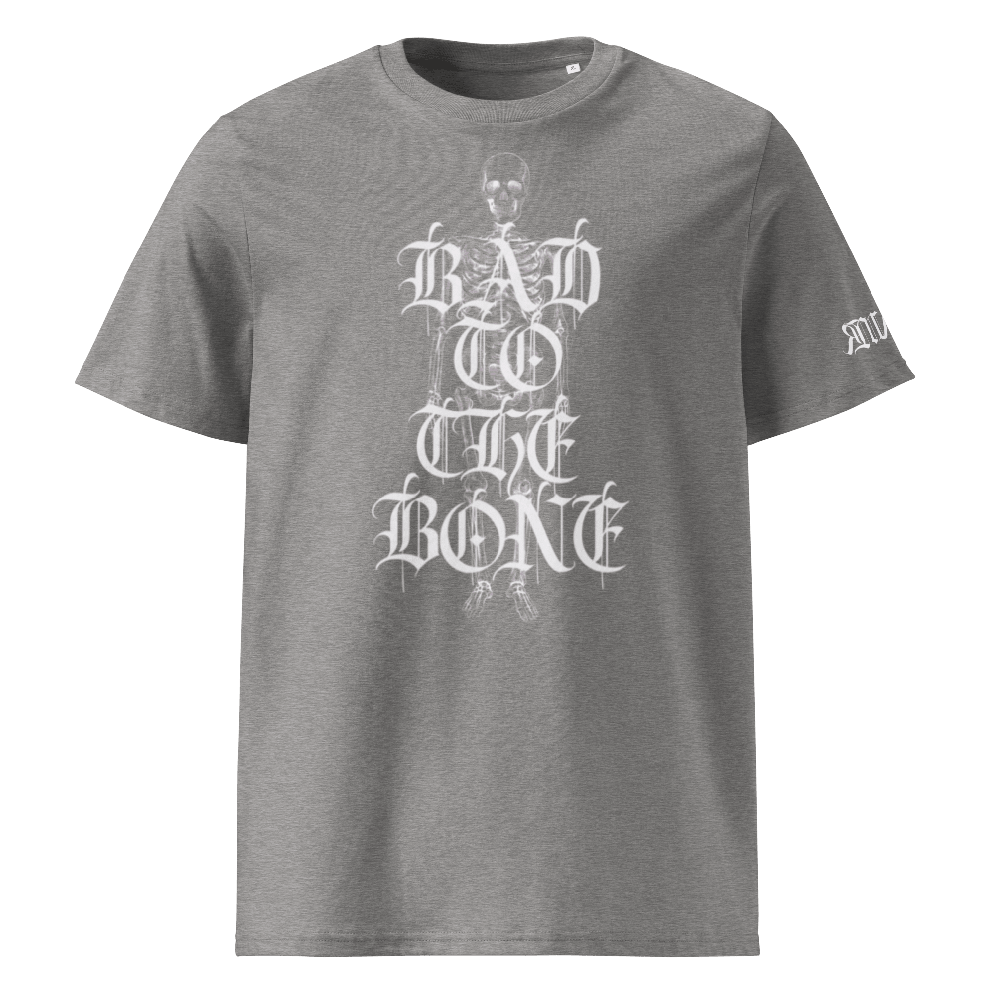 "Bad to the Bone" Unisex Bio - T-Shirt mit Rippkragen - rmnsz.store