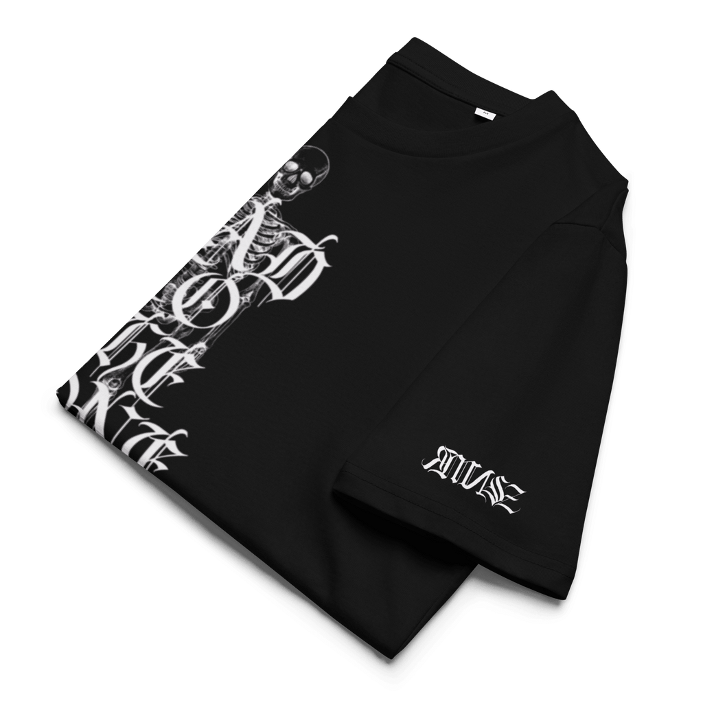 "Bad to the Bone" Unisex Bio - T-Shirt mit Rippkragen - rmnsz.store