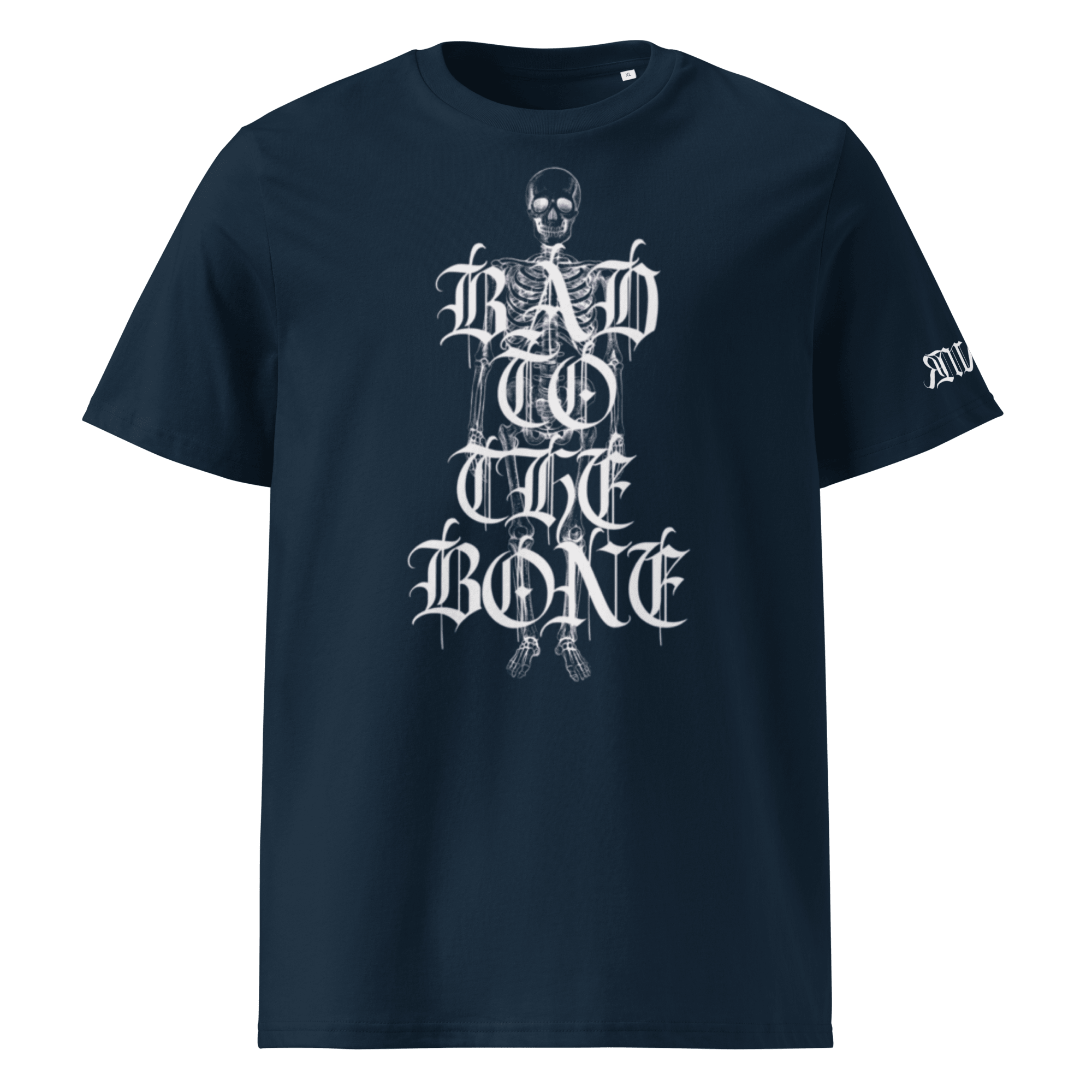 "Bad to the Bone" Unisex Bio - T-Shirt mit Rippkragen - rmnsz.store