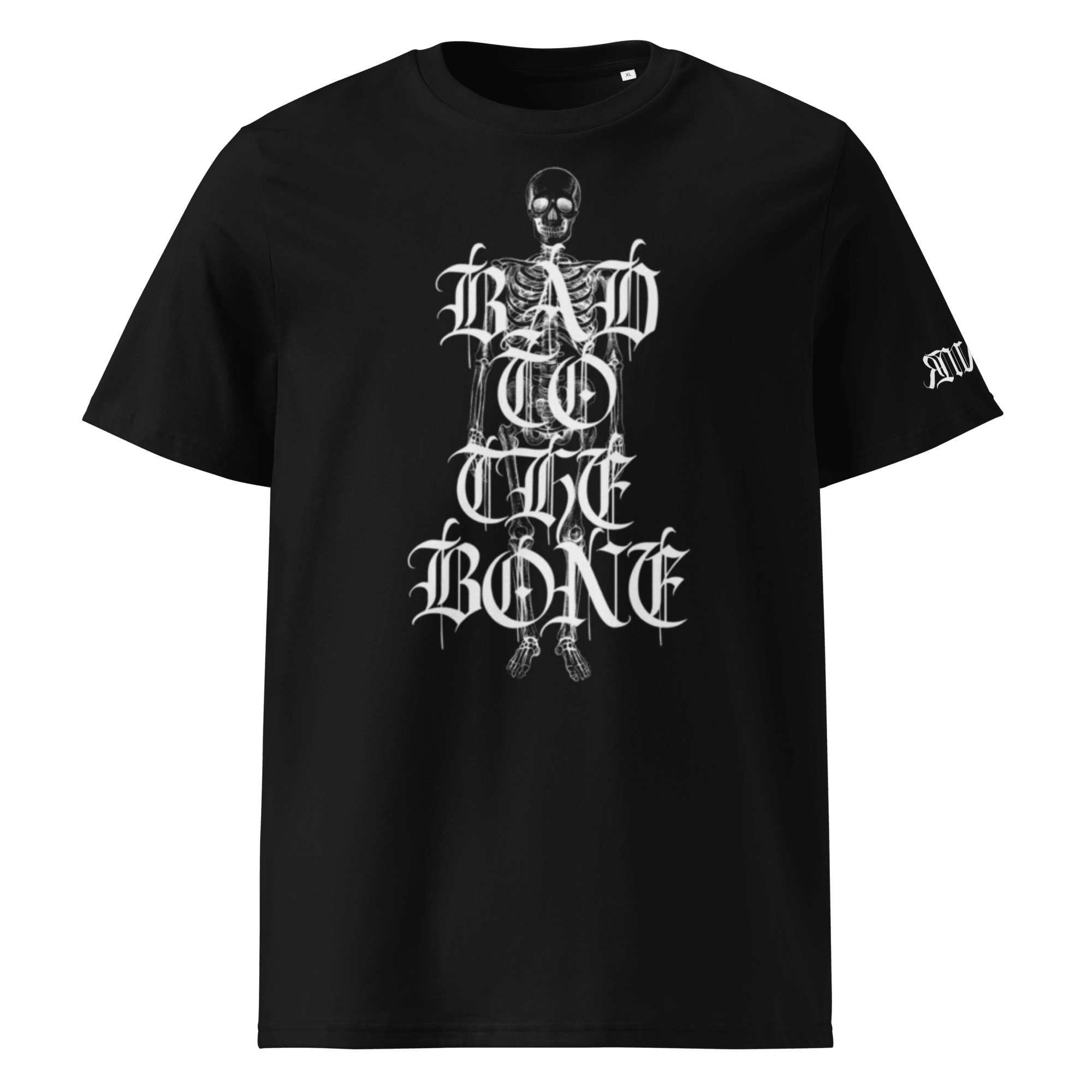 "Bad to the Bone" Unisex Bio - T-Shirt mit Rippkragen - rmnsz.store