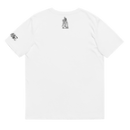 "Bad to the Bone" Unisex Bio - T-Shirt Weiss mit Rippkragen - rmnsz.store