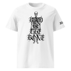 "Bad to the Bone" Unisex Bio - T-Shirt Weiss mit Rippkragen - rmnsz.store