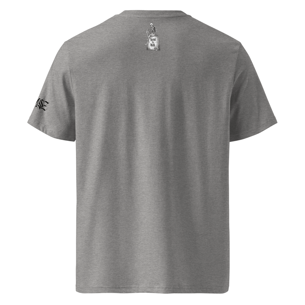"Bad to the Bone" Unisex Bio - T-Shirt Weiss mit Rippkragen - rmnsz.store