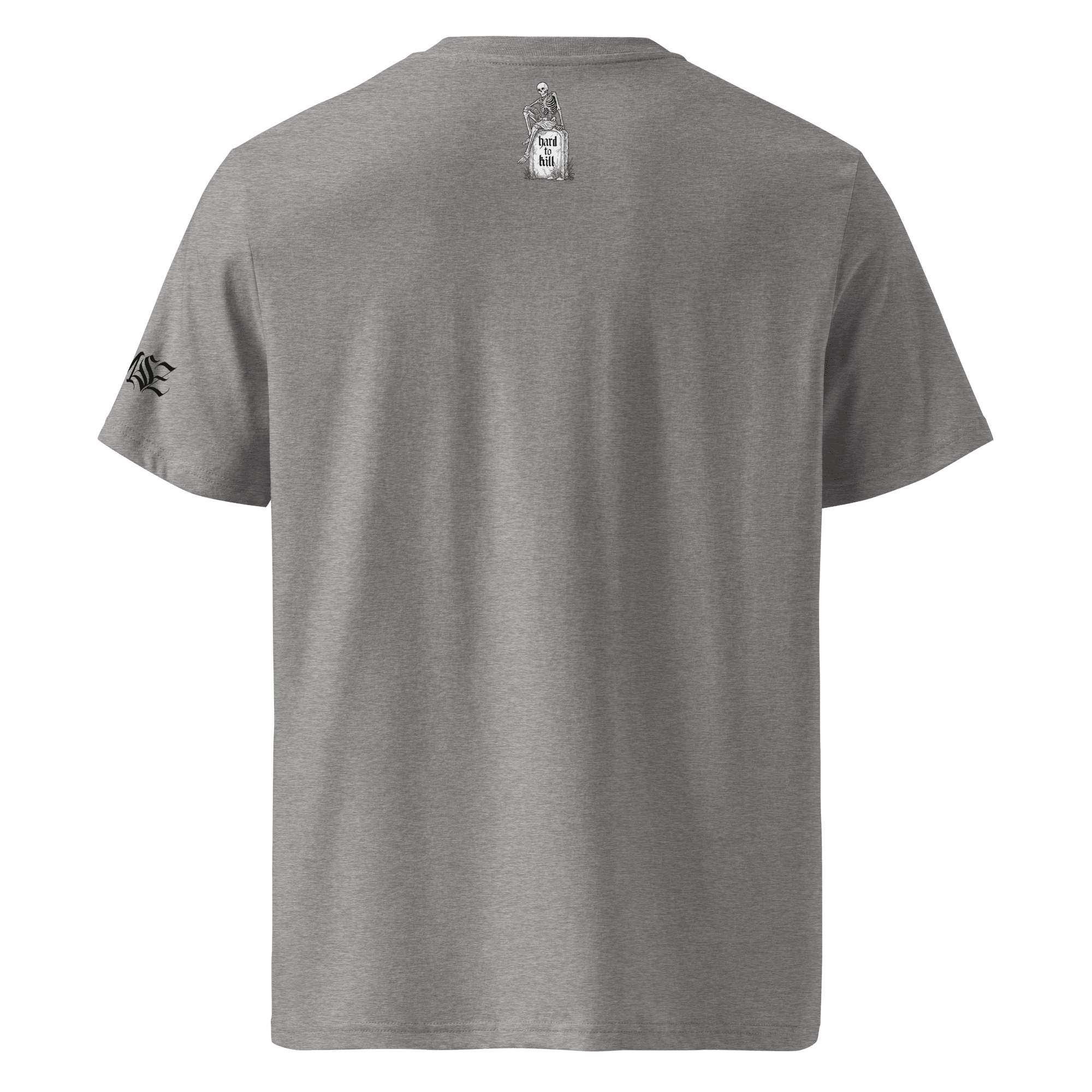"Bad to the Bone" Unisex Bio - T-Shirt Weiss mit Rippkragen - rmnsz.store