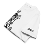 "Bad to the Bone" Unisex Bio - T-Shirt Weiss mit Rippkragen - rmnsz.store