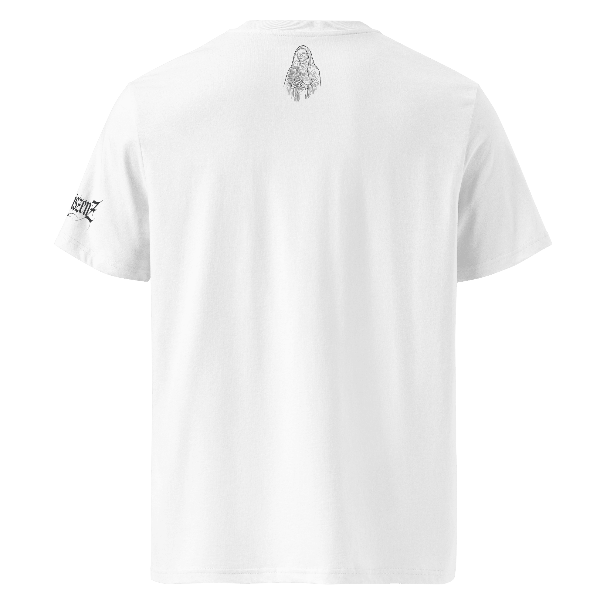 "Blessed" Unisex Bio - T-Shirt Weiss mit Rippkragen - rmnsz.store