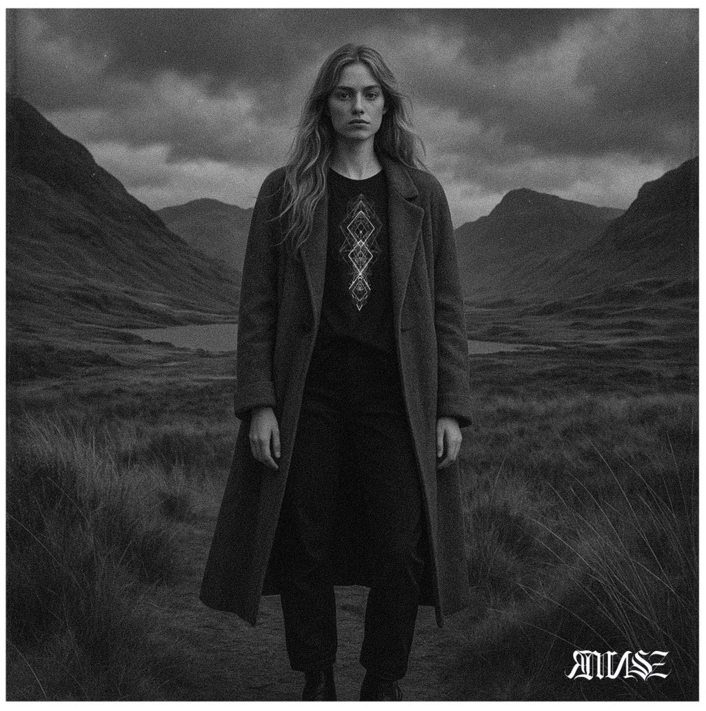 "Enigma" Unisex Bio - T-Shirt mit Rippkragen - rmnsz.store