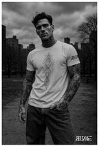 "Enigma" Unisex Bio - T-Shirt mit Rippkragen - rmnsz.store