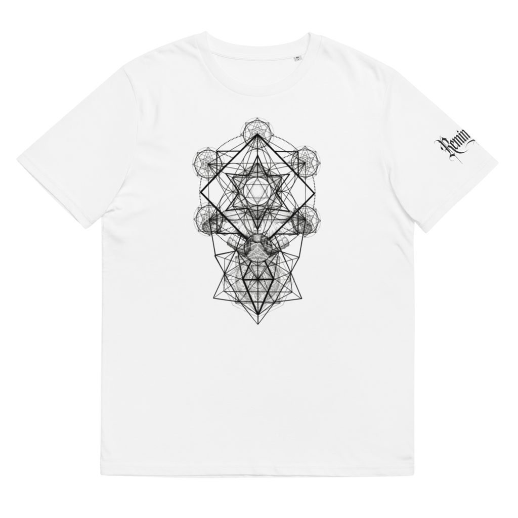 "Ephemere" Unisex Bio - T-Shirt Weiss mit Rippkragen - rmnsz.store