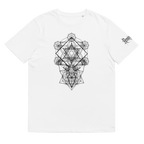 "Ephemere" Unisex Bio - T-Shirt Weiss mit Rippkragen - rmnsz.store
