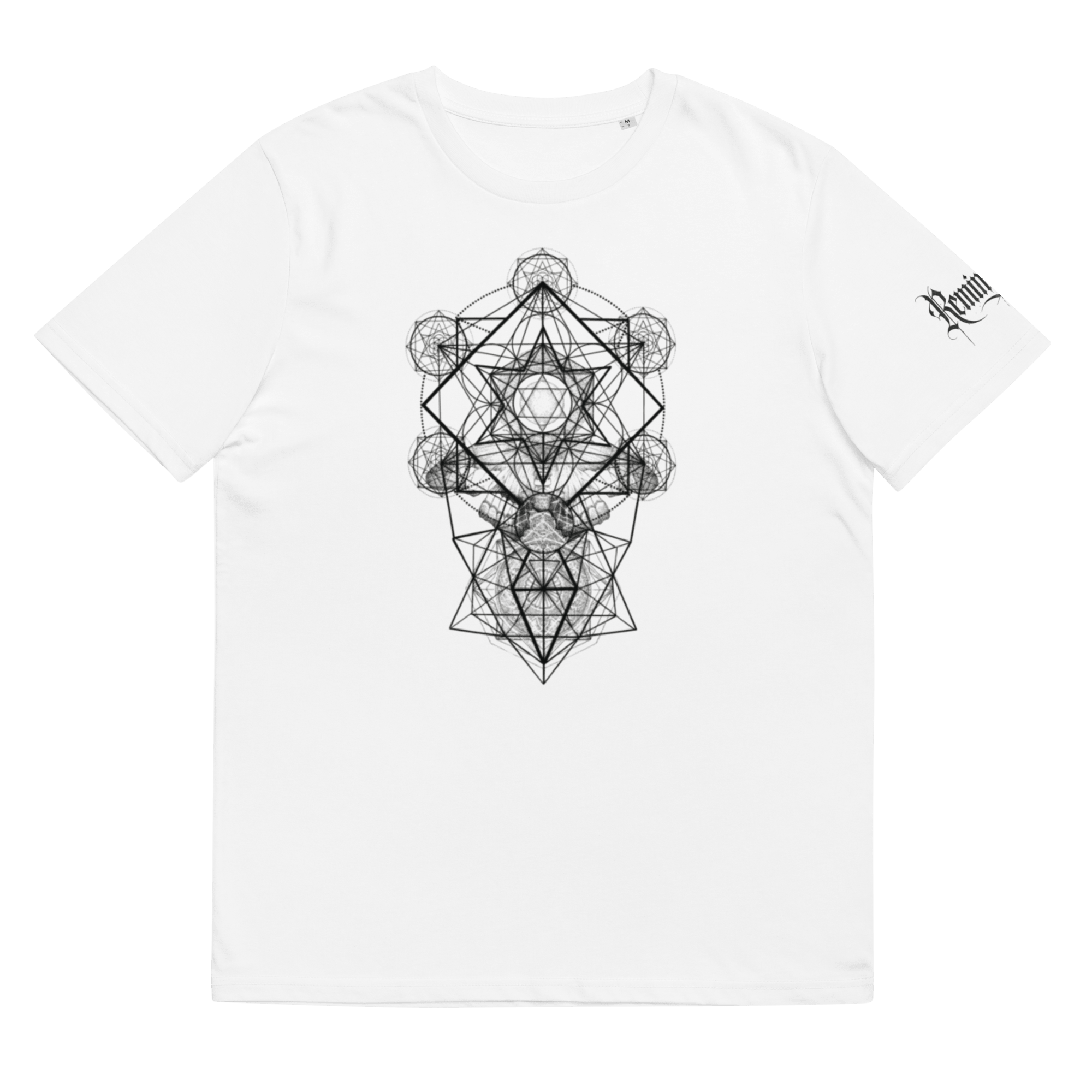 "Ephemere" Unisex Bio - T-Shirt Weiss mit Rippkragen - rmnsz.store