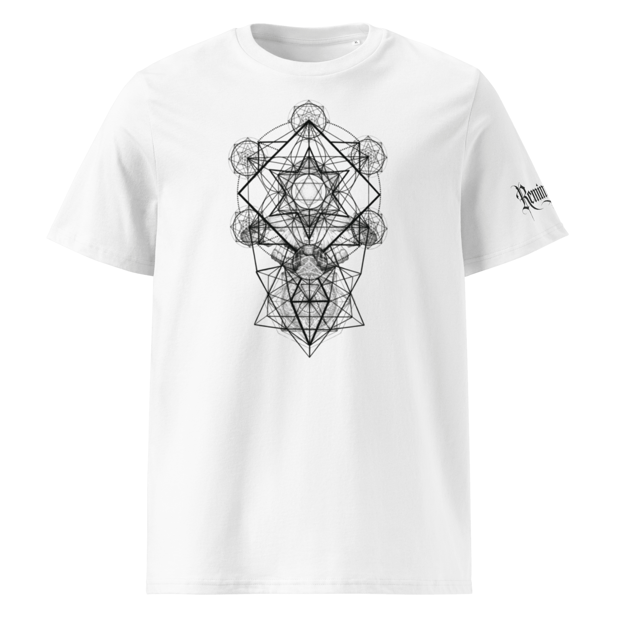 "Ephemere" Unisex Bio - T-Shirt Weiss mit Rippkragen - rmnsz.store