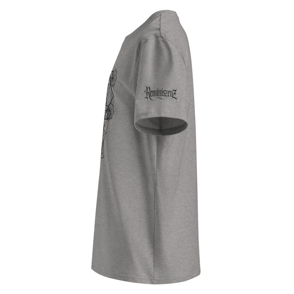 "Ephemere" Unisex Bio - T-Shirt Weiss mit Rippkragen - rmnsz.store