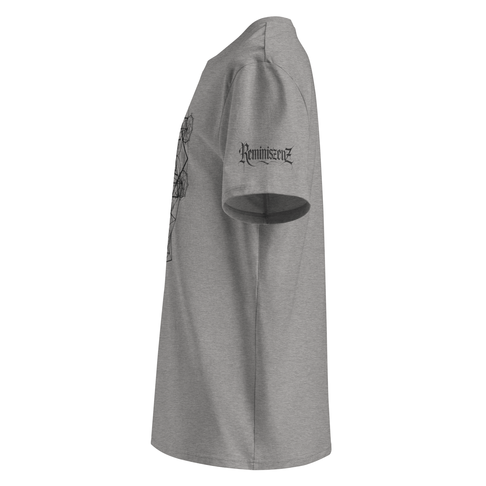"Ephemere" Unisex Bio - T-Shirt Weiss mit Rippkragen - rmnsz.store