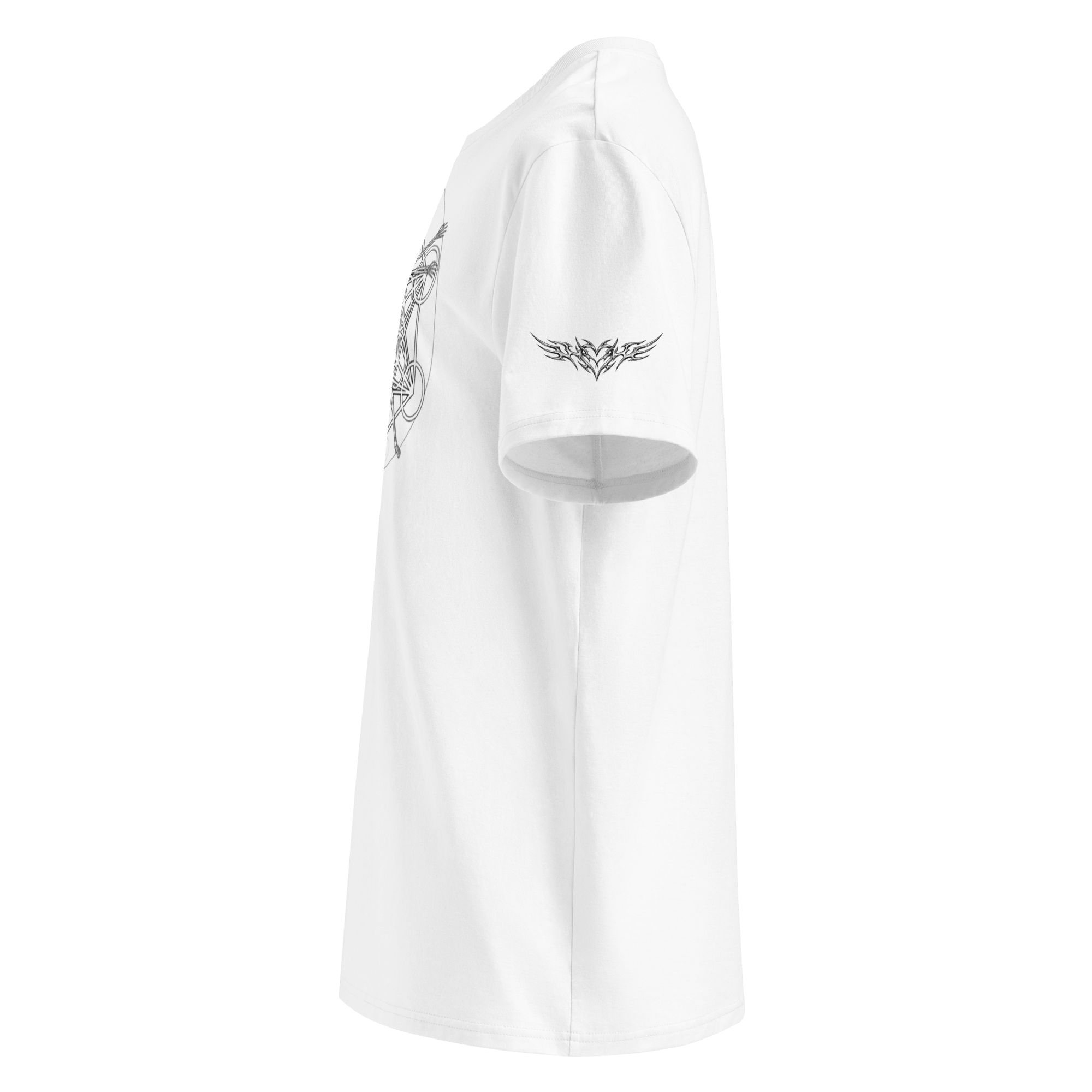 „Félicité“ Unisex Bio - T-Shirt Weiss mit Rippkragen - rmnsz.store