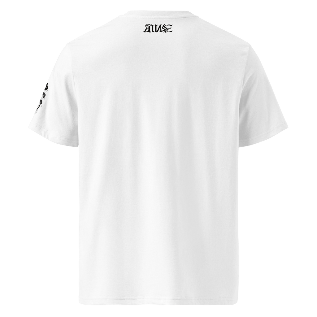 „Fight the Power“ Unisex Bio - T-Shirt Weiss mit Rippkragen - rmnsz.store