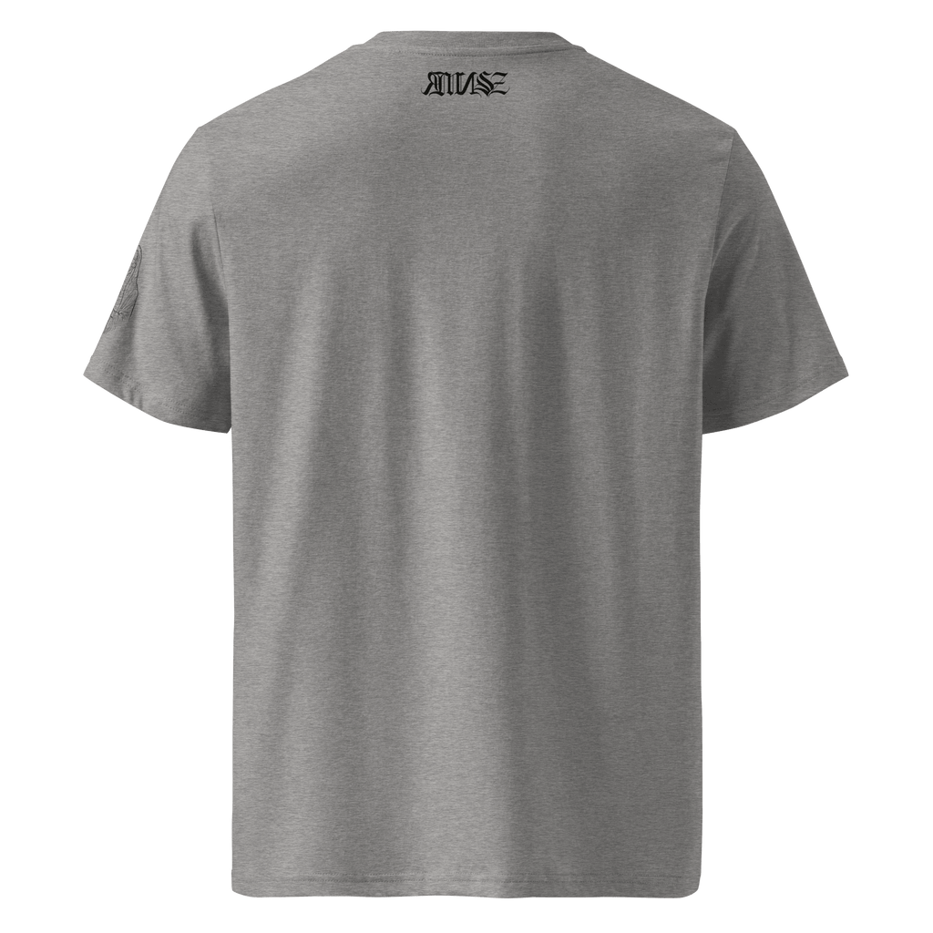 "Ghost" Unisex Bio - T-Shirt Weiss mit Rippkragen - rmnsz.store