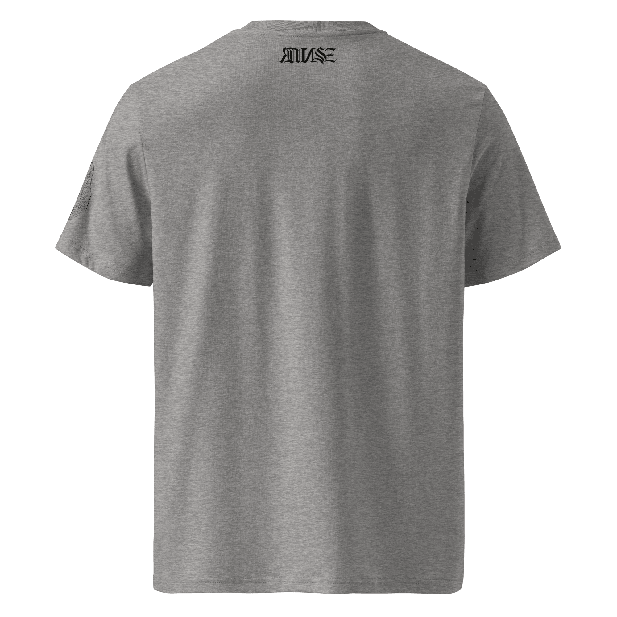 "Ghost" Unisex Bio - T-Shirt Weiss mit Rippkragen - rmnsz.store