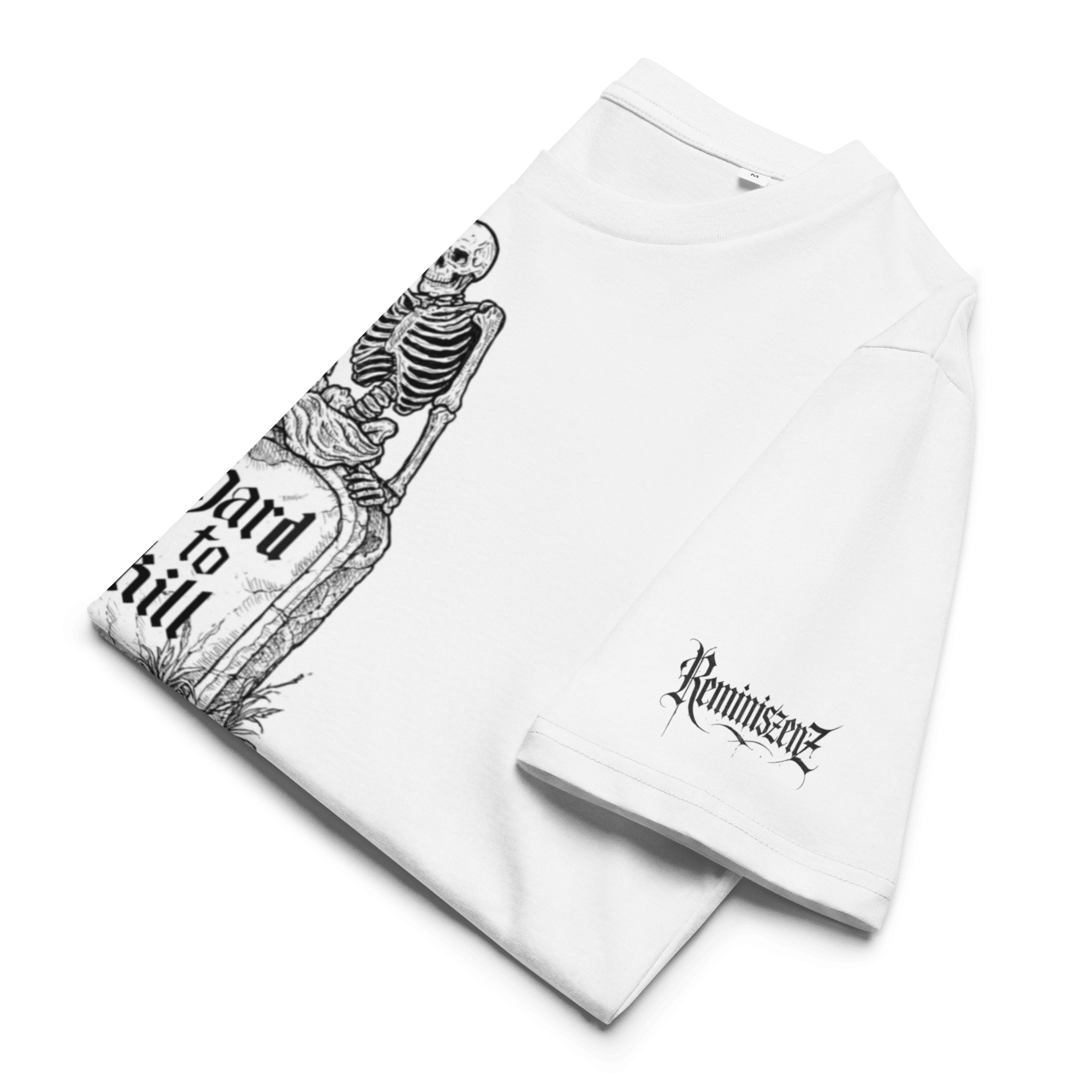 „Hard to Kill“ Unisex Bio - T-Shirt Weiss mit Rippkragen - rmnsz.store