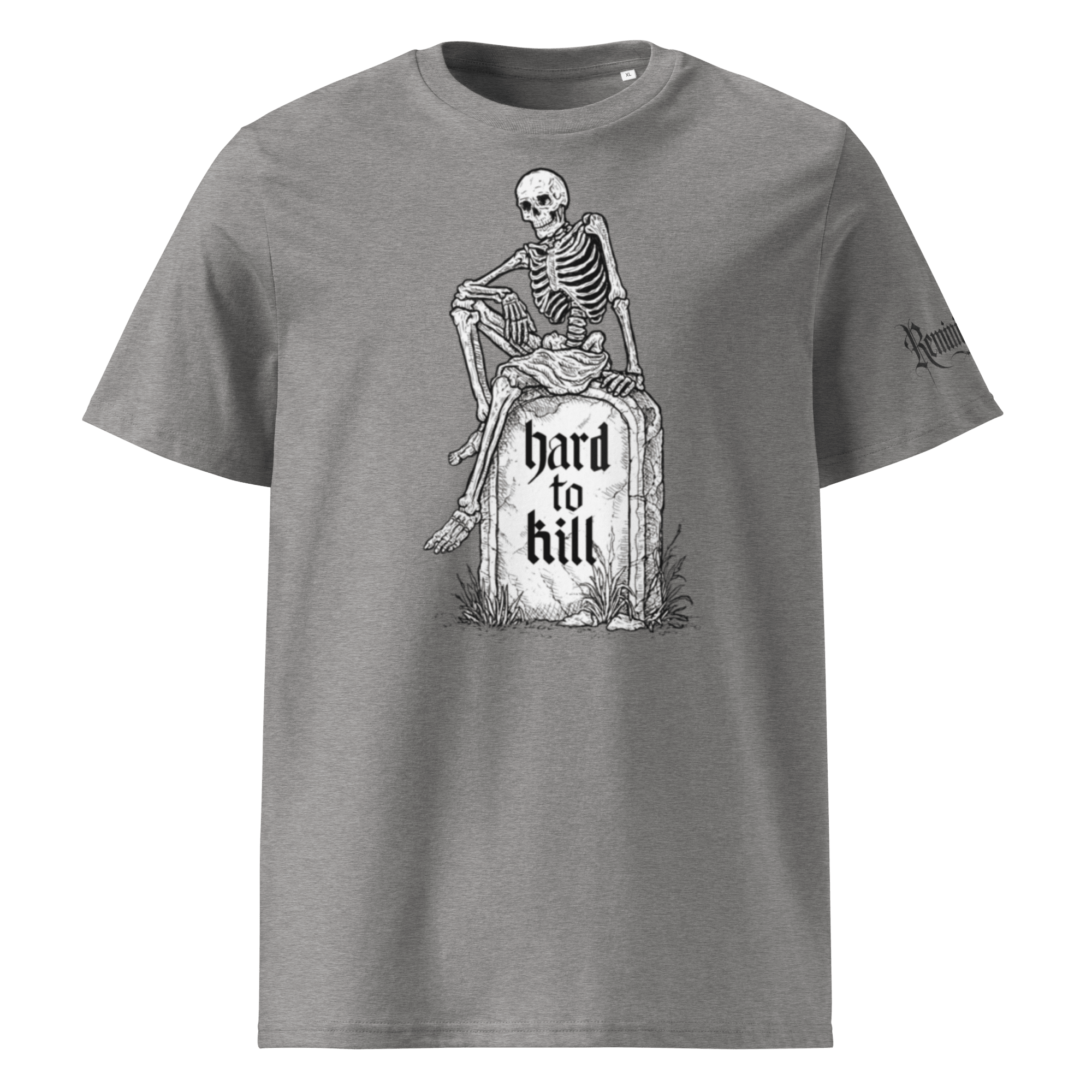 „Hard to Kill“ Unisex Bio - T-Shirt Weiss mit Rippkragen - rmnsz.store