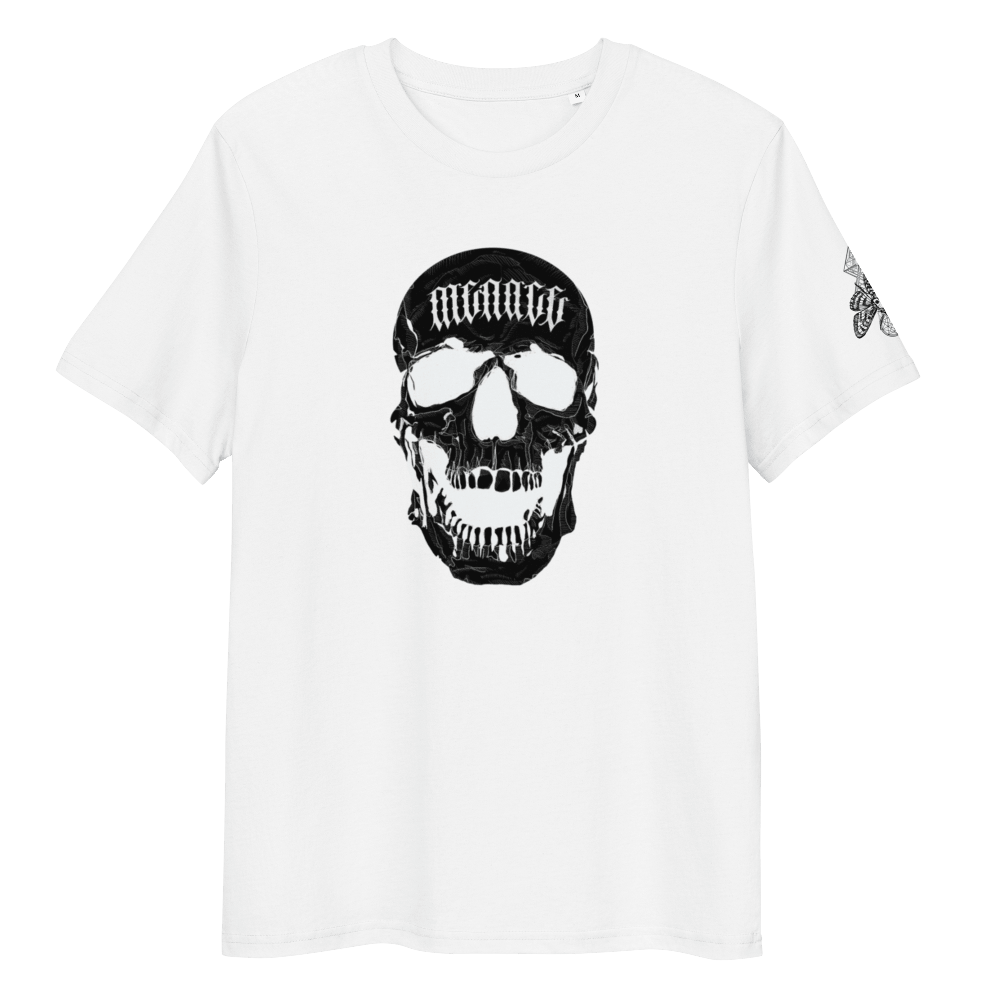 „Menace“ Unisex Bio - T-Shirt Weiss mit Rippkragen - rmnsz.store