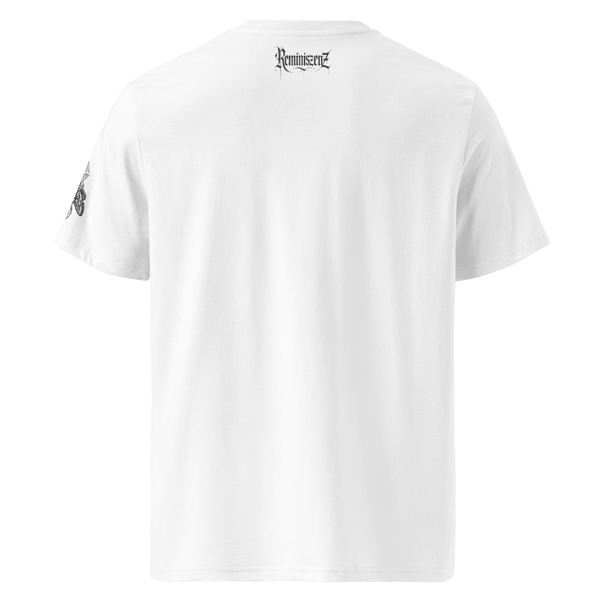 „Menace“ Unisex Bio - T-Shirt Weiss mit Rippkragen - rmnsz.store