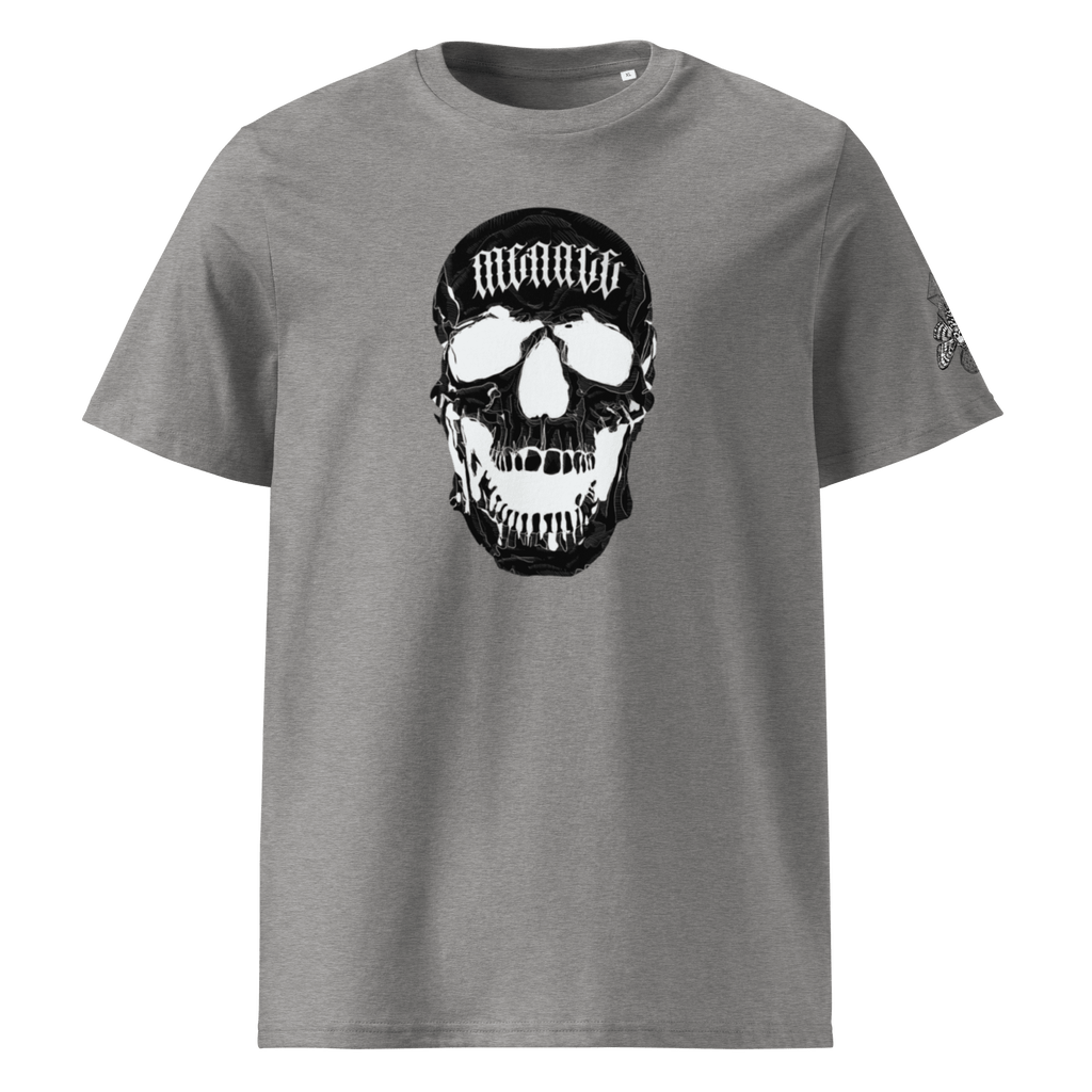 „Menace“ Unisex Bio - T-Shirt Weiss mit Rippkragen - rmnsz.store