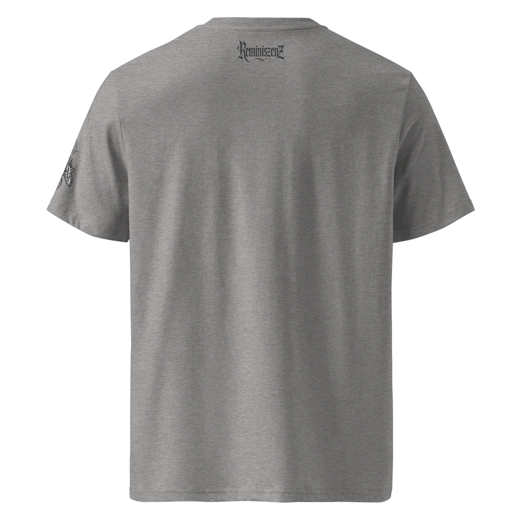 „Menace“ Unisex Bio - T-Shirt Weiss mit Rippkragen - rmnsz.store