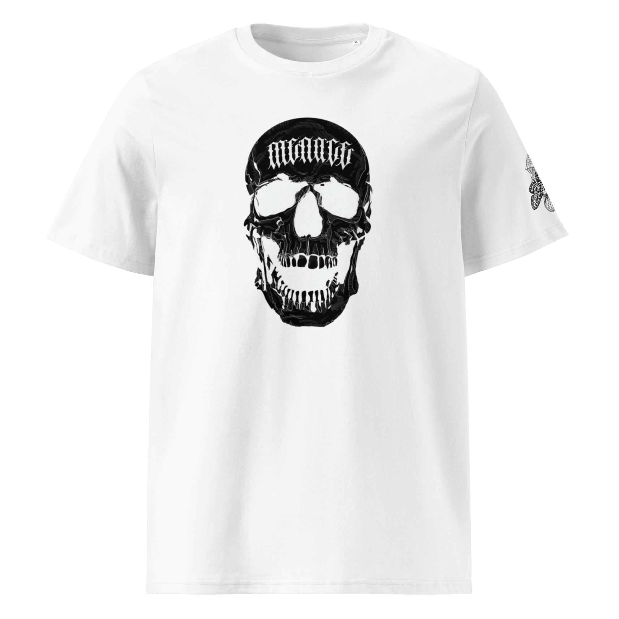 „Menace“ Unisex Bio - T-Shirt Weiss mit Rippkragen - rmnsz.store