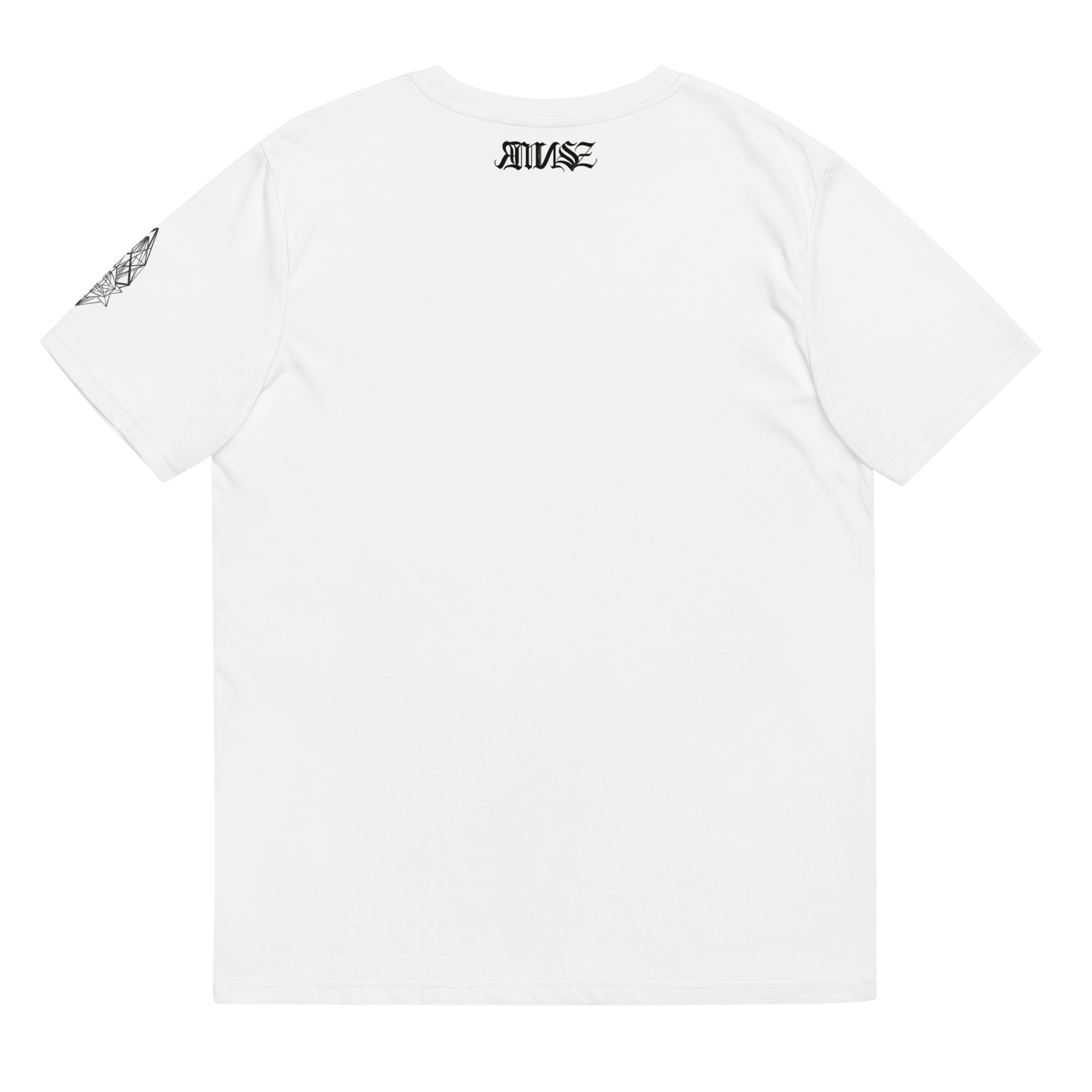 „Moth“ Unisex Bio - T-Shirt Weiss mit Rippkragen - rmnsz.store