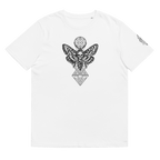 „Moth“ Unisex Bio - T-Shirt Weiss mit Rippkragen - rmnsz.store