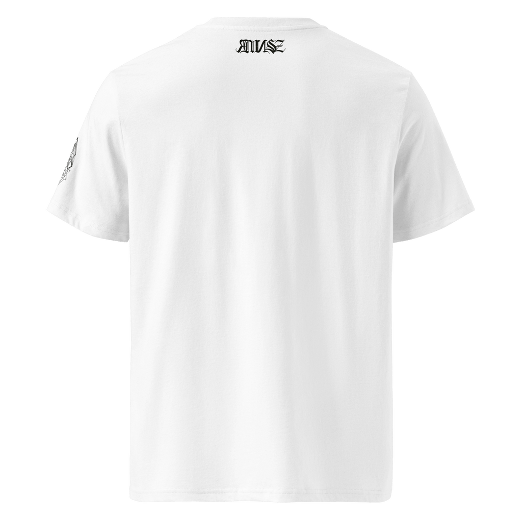 „Moth“ Unisex Bio - T-Shirt Weiss mit Rippkragen - rmnsz.store