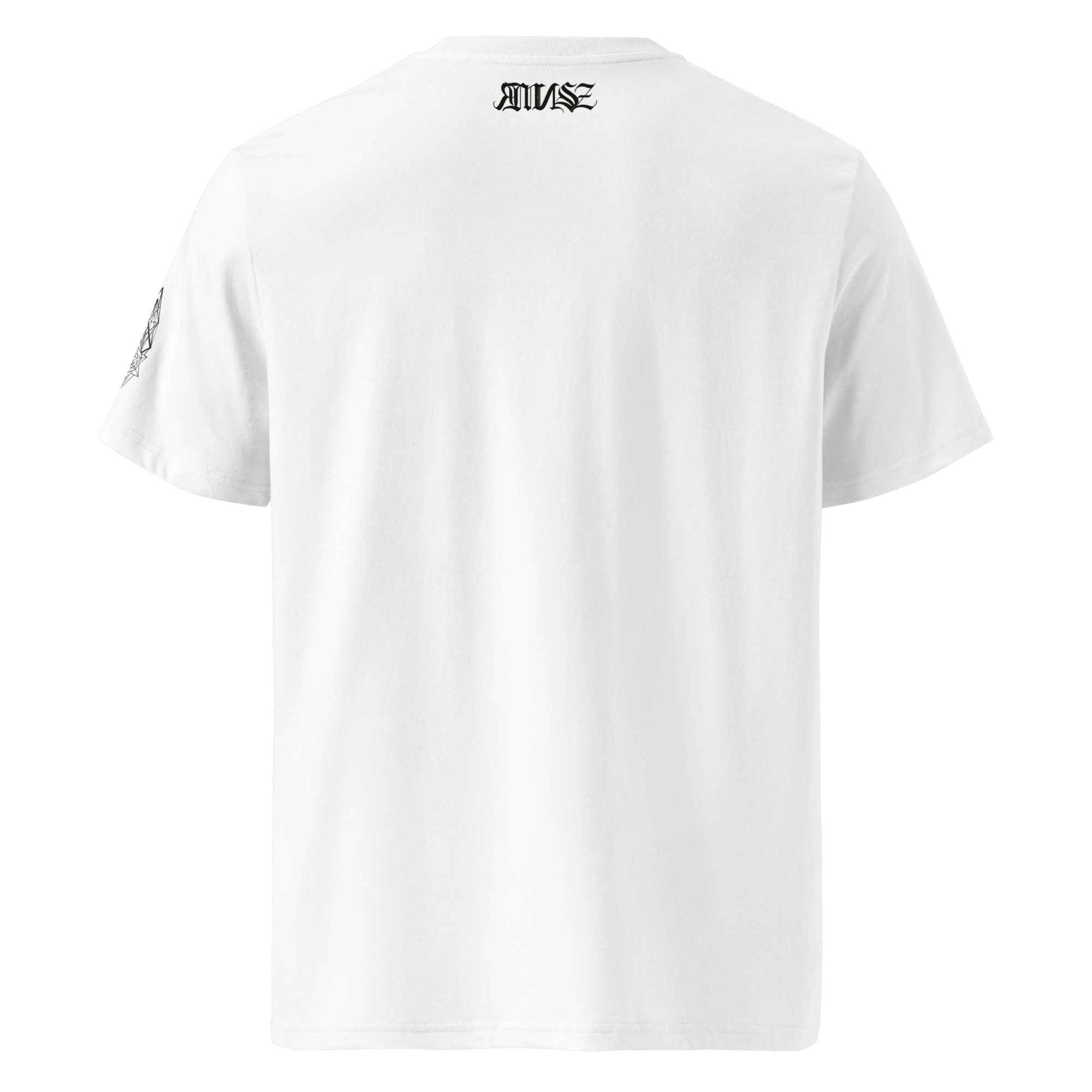 „Moth“ Unisex Bio - T-Shirt Weiss mit Rippkragen - rmnsz.store