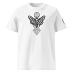 „Moth“ Unisex Bio - T-Shirt Weiss mit Rippkragen - rmnsz.store