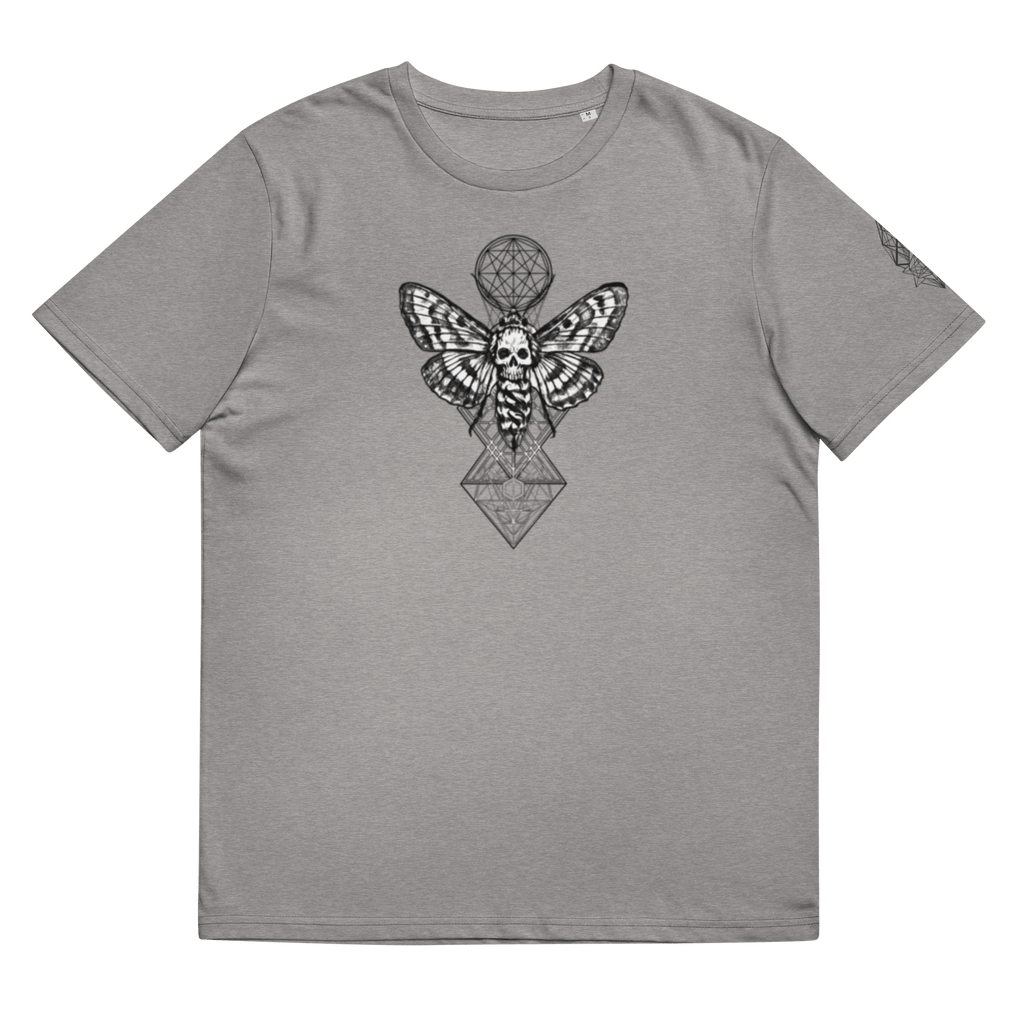 „Moth“ Unisex Bio - T-Shirt Weiss mit Rippkragen - rmnsz.store