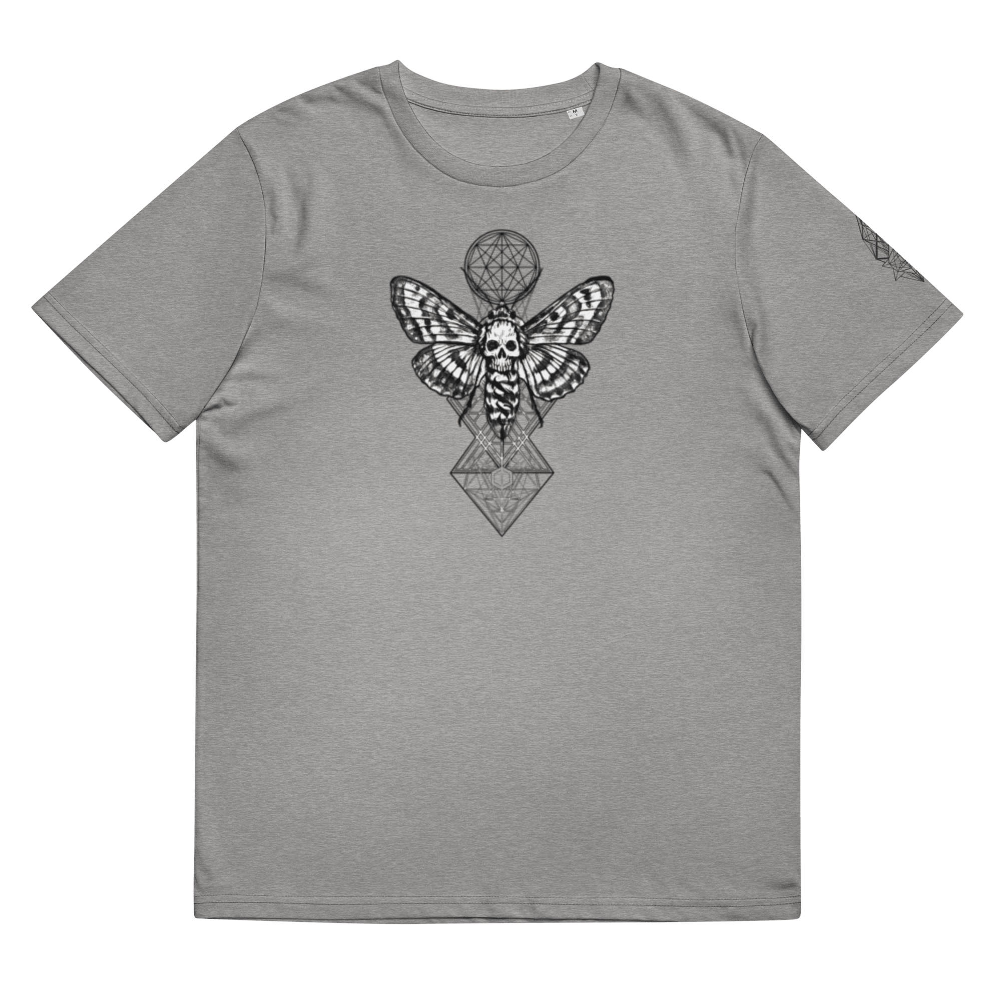 „Moth“ Unisex Bio - T-Shirt Weiss mit Rippkragen - rmnsz.store