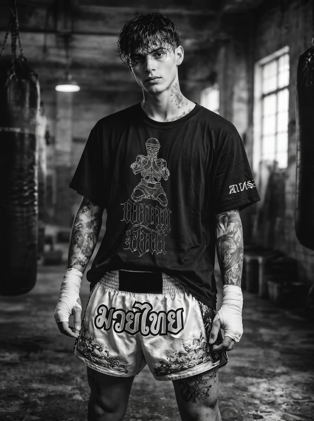 "Muay Thai" Unisex Bio - T-Shirt mit Rippkragen - rmnsz.store