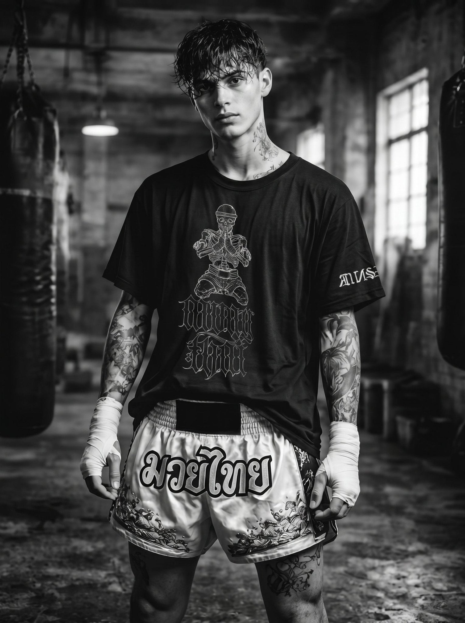 "Muay Thai" Unisex Bio - T-Shirt mit Rippkragen - rmnsz.store