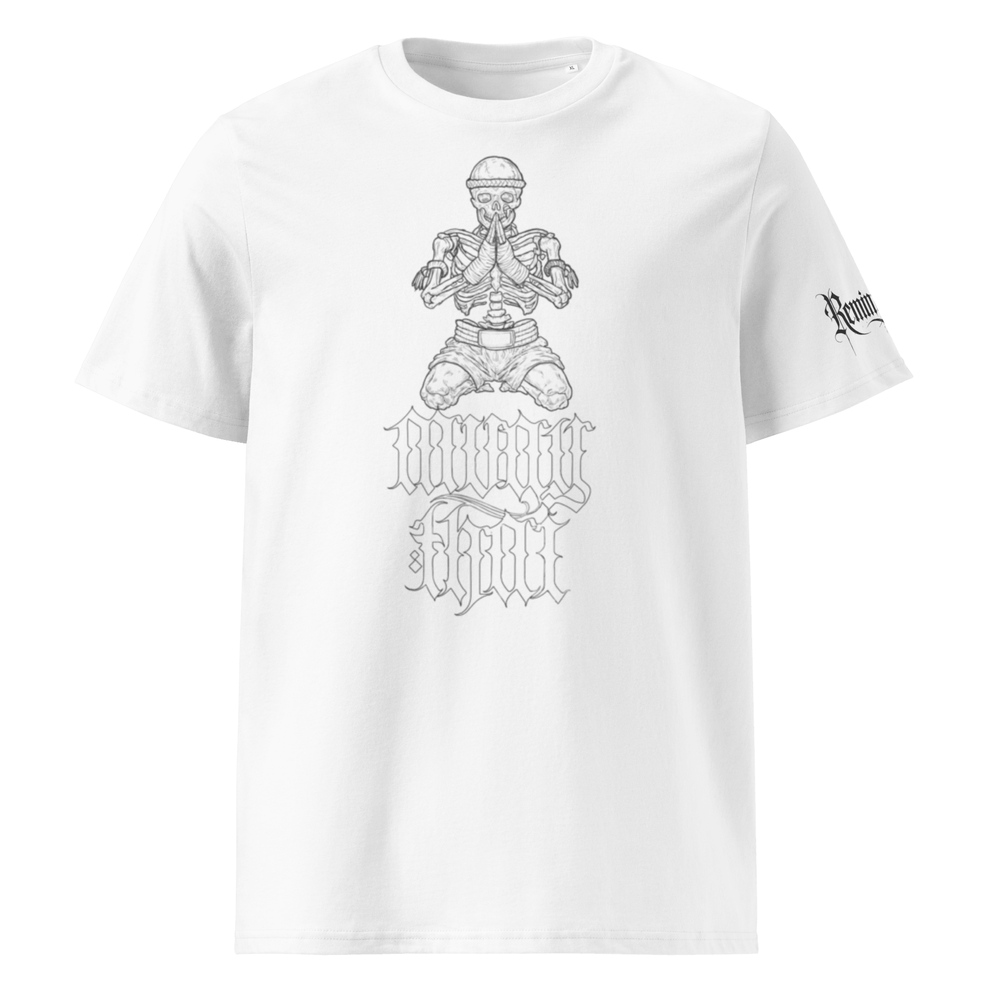"MuayThai" Unisex Bio - T-Shirt Weiss mit Rippkragen - rmnsz.store