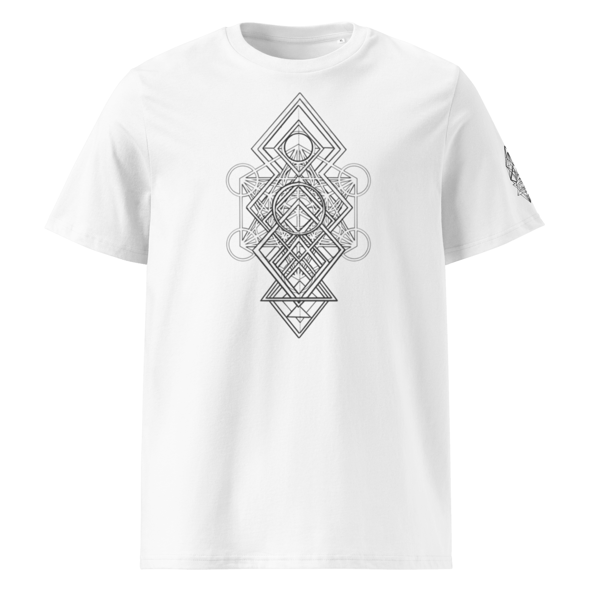 „Nemesis“ Unisex Bio-T-Shirt Weiss mit Rippkragen - rmnsz.store