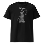 „No Justice“ Unisex Bio - T-Shirt mit Rippkragen - rmnsz.store