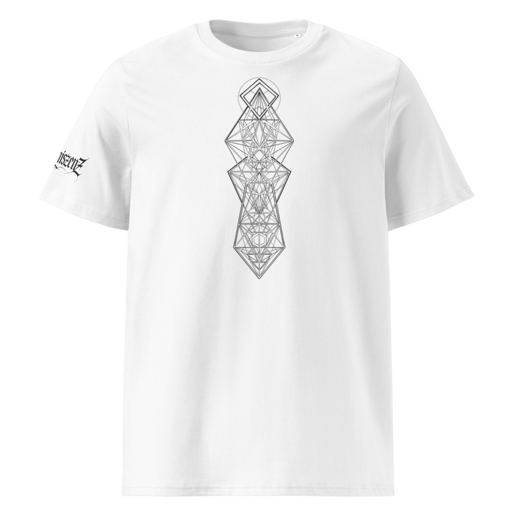 "Onirique" Unisex Bio - T-Shirt Weiss mit Rippkragen - rmnsz.store
