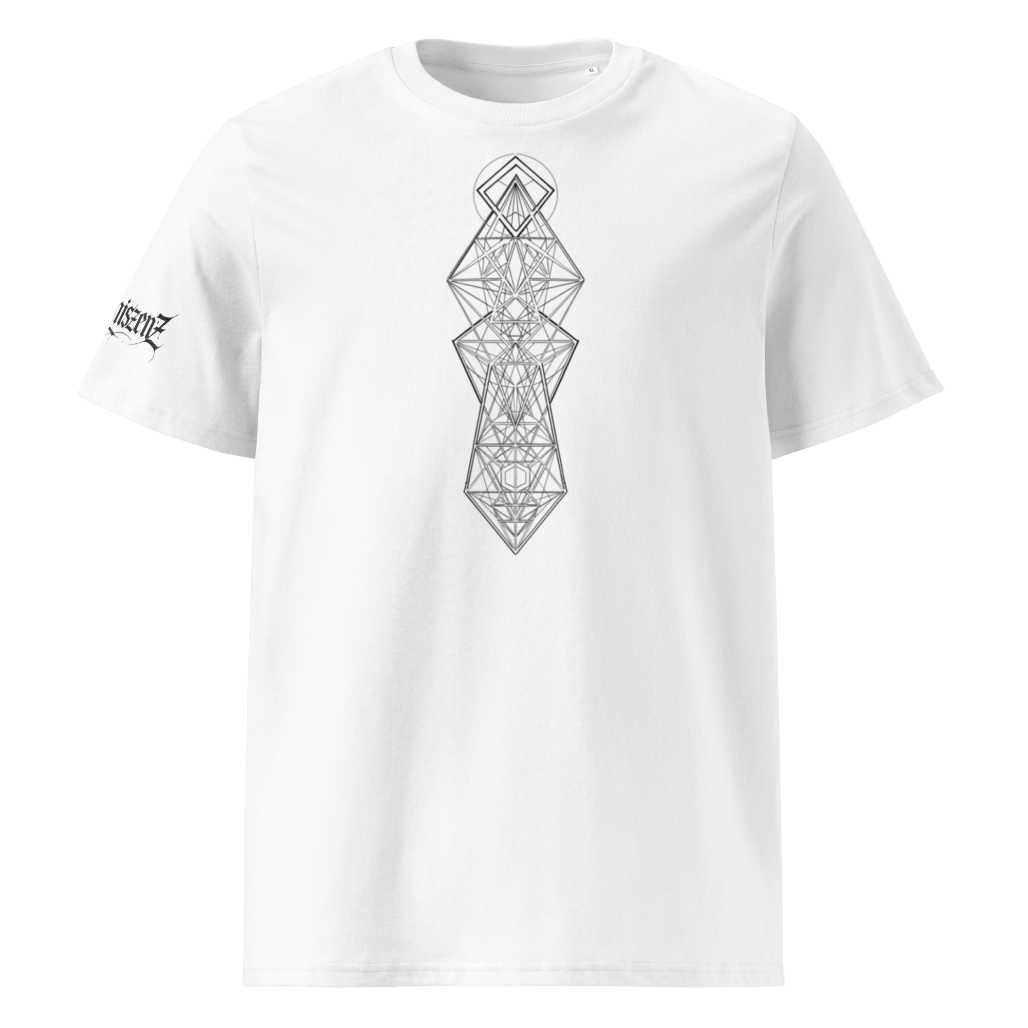 "Onirique" Unisex Bio - T-Shirt Weiss mit Rippkragen - rmnsz.store
