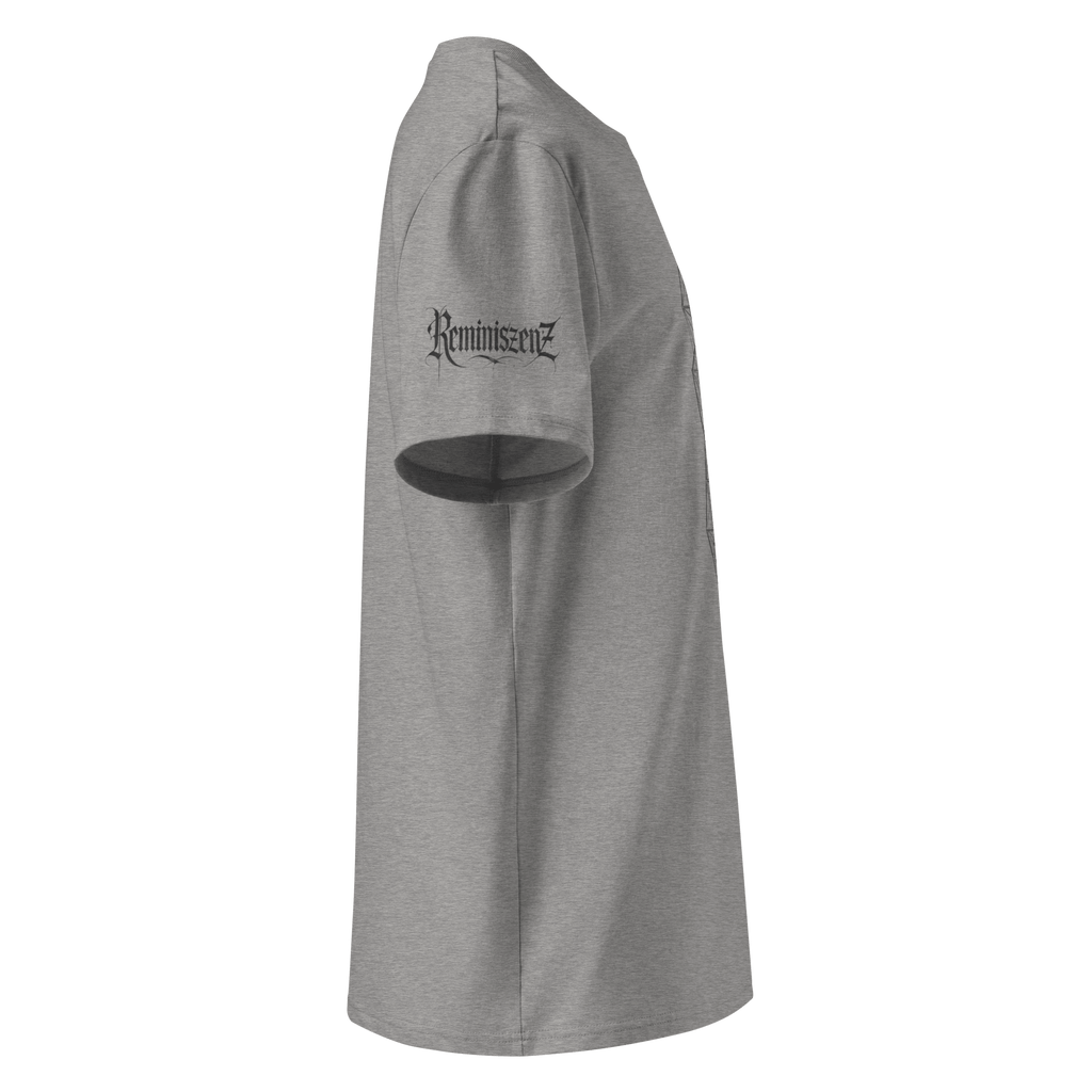 "Onirique" Unisex Bio - T-Shirt Weiss mit Rippkragen - rmnsz.store