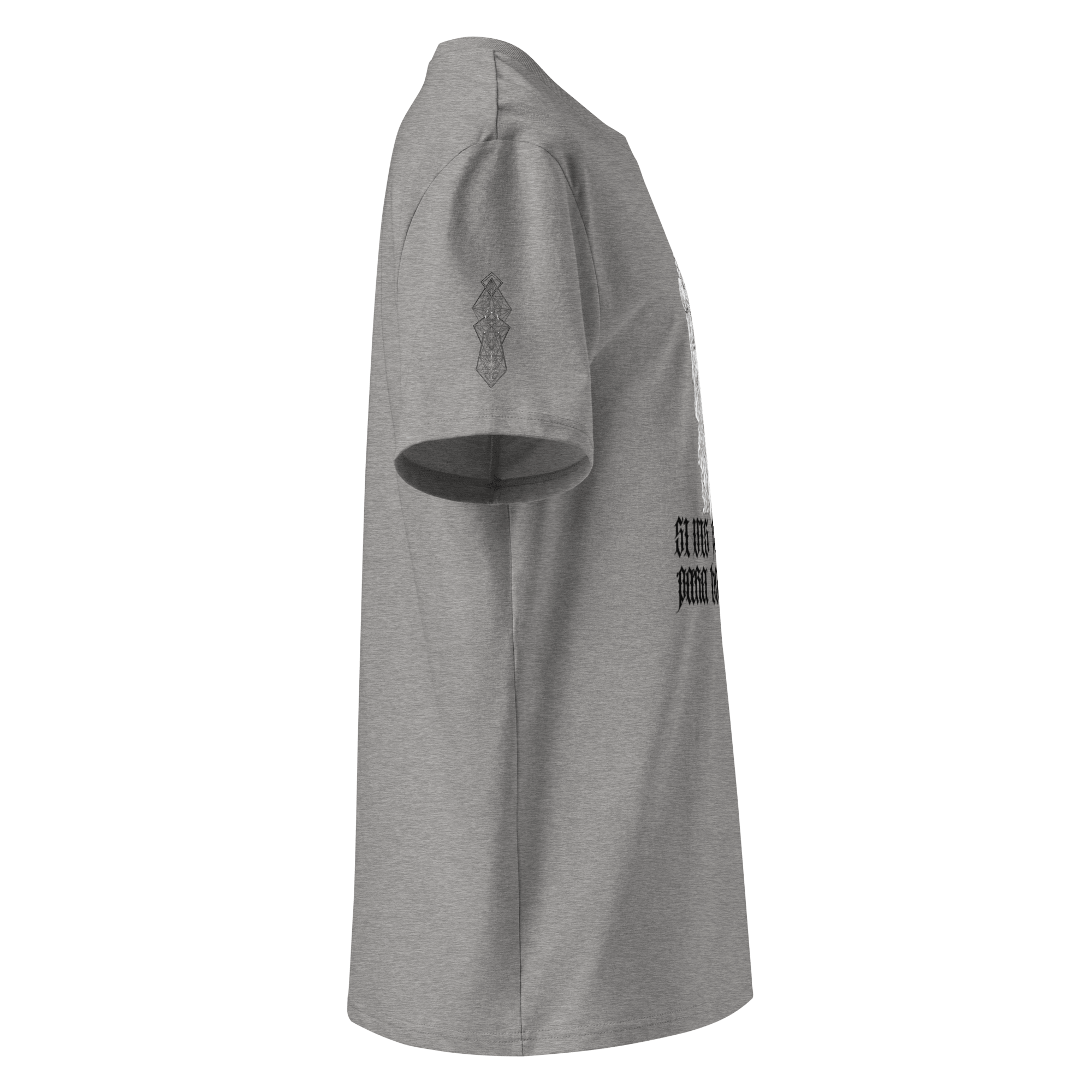 "Para Bellum" Unisex Bio - T-Shirt Weiss mit Rippkragen - rmnsz.store