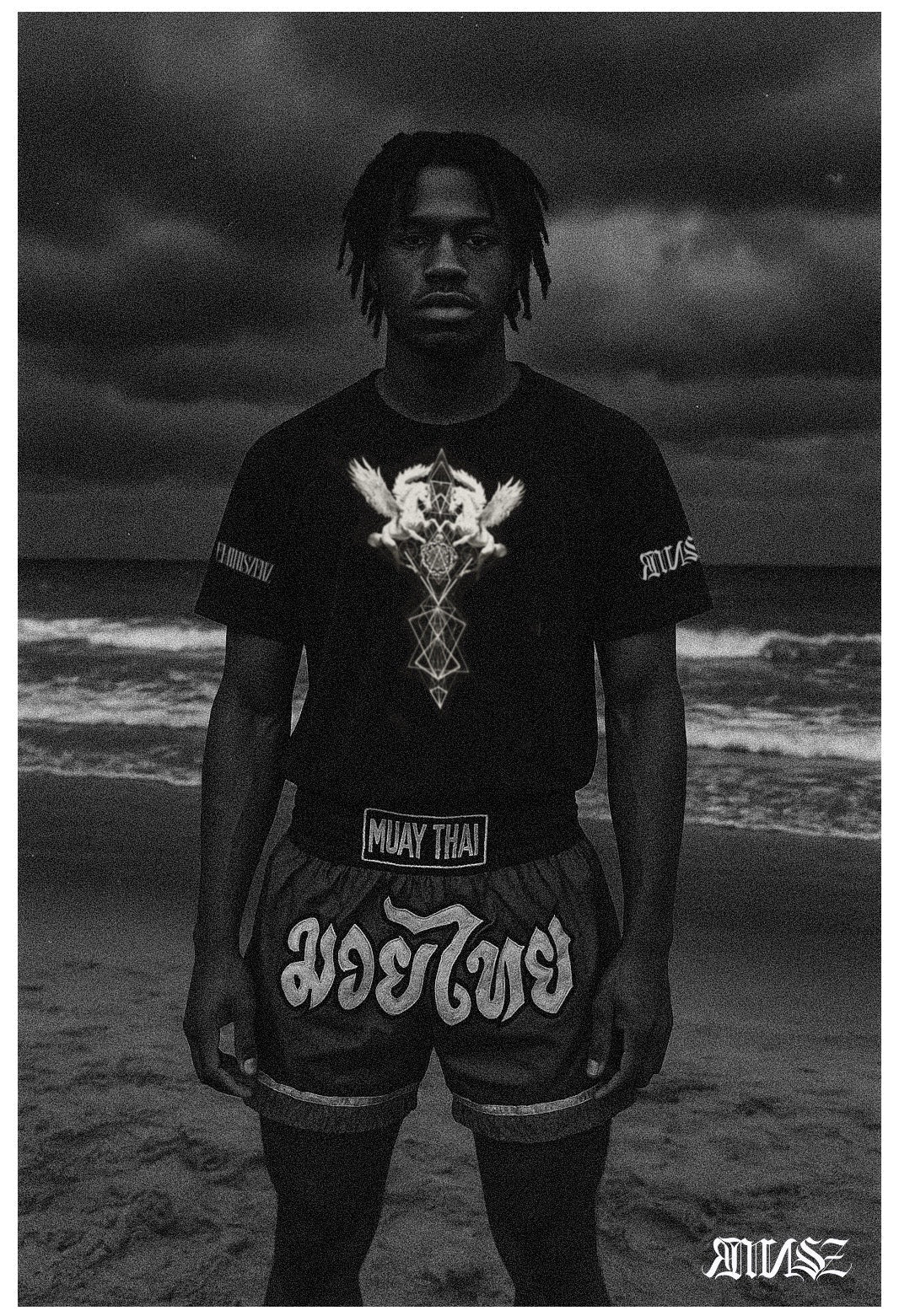 "Pegasus" Unisex Bio - T-Shirt mit Rippkragen - rmnsz.store