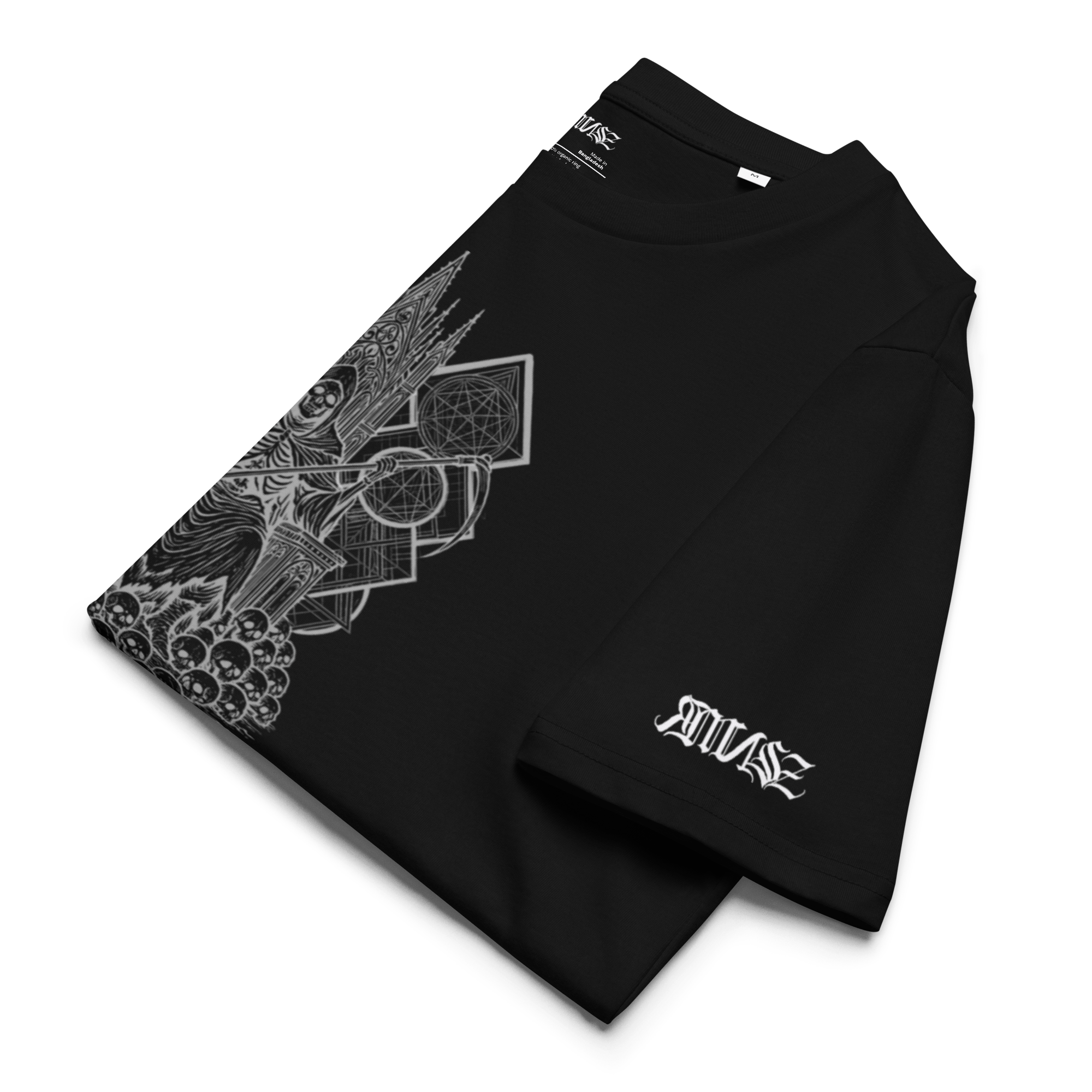 "Reaper* Unisex Bio - T-Shirt mit Rippkragen - rmnsz.store