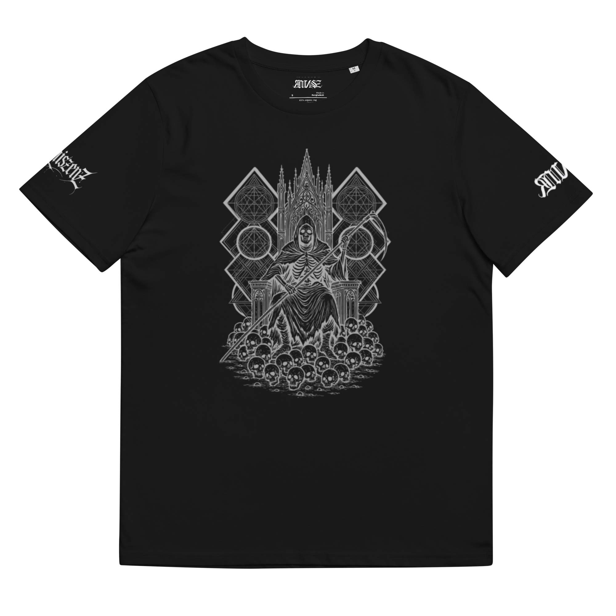 "Reaper* Unisex Bio - T-Shirt mit Rippkragen - rmnsz.store