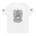 "Reaper" Unisex Bio - T-Shirt Weiss mit Rippkragen - rmnsz.store